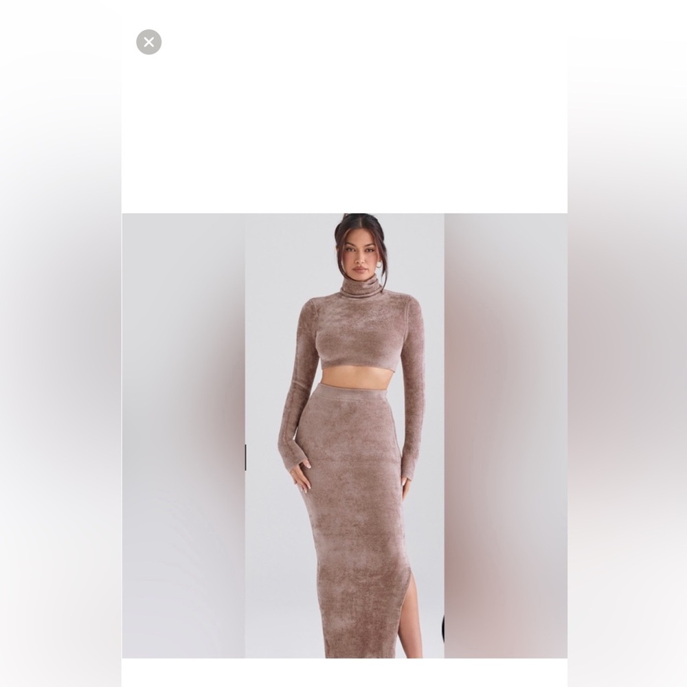 House of CB Taupe Skirt Set - Picture 2 of 6